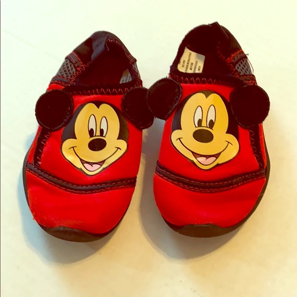 Mickey Mouse water shoes toddler small 5 / 6 EUC - Picture 1 of 8
